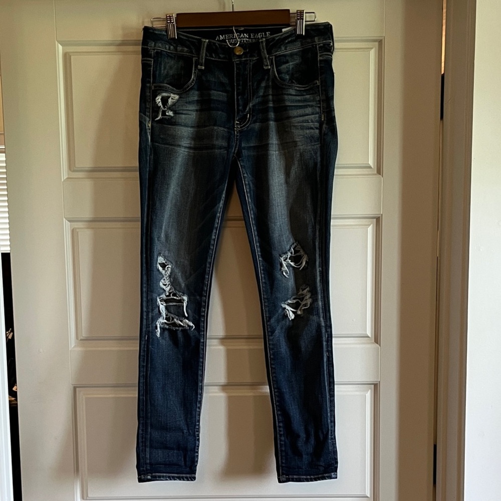 American Eagle Outfitters Dark Blue Women's super Stretch Jeggings